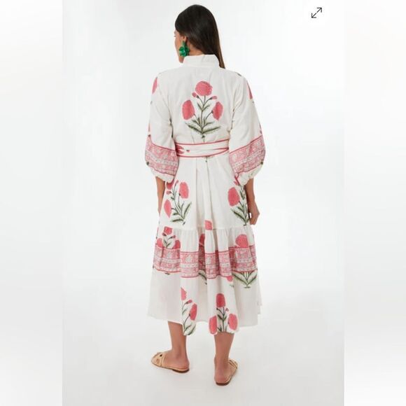 Tuckernuck Sue Sartor Exclusive Rosy Marigold Flounce Dress size medium,… - Picture 10 of 10